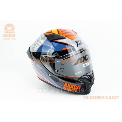Шлем интеграл (стандарт DOT/ECE) FENIX ESSENCE S (55-56см), чёрно-оранжевый