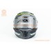 Шлем интеграл (стандарт DOT/ECE), выдвижные очки PANTHER SV GALE S (55-56см), чёрно-салатовый мат