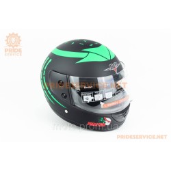 Шолом інтеграл BLD-825A S (55-56см), чорно-зелений 