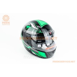 Шолом інтеграл BLD-825A S (55-56см), чорно-салатовий