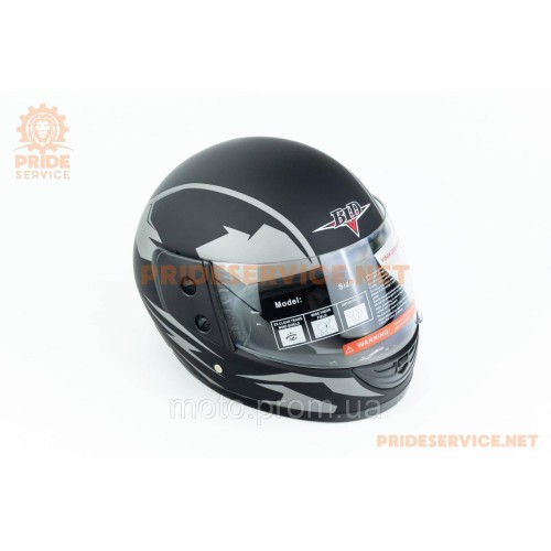 Шолом інтеграл BLD-825A М (57-58см), чорно-сірий мат