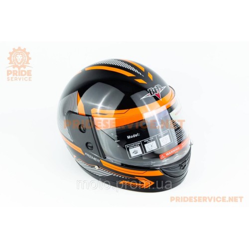 Шолом інтеграл BLD-825B М (57-58см), чорно-помаранчевий