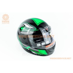 Шолом інтеграл BLD-825B М (57-58см), чорно-салатовий