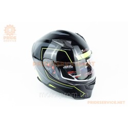 Шолом інтеграл GLX-313 L (59-60см), чорно-салатовий Шолом інтеграл GLX-313 L (59-60см), чорно-салатовий
