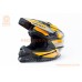 Шлем кроссовый (стандарт DOT) GLX-803 L (59-60см), чёрно-оранжевый