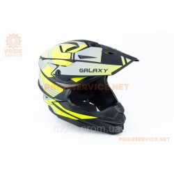 Шолом кросовий (стандарт DOT) GLX-803 M (57-58см), чорно-салатовий мат