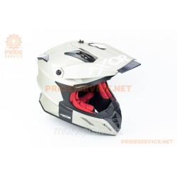 Шолом кросовий (стандарт DOT/ECE) X-CROSS S (55-56см), нікель мат Шолом кросовий (стандарт DOT/ECE) X-CROSS S (55-56см), нікель мат