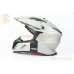 Шолом кросовий (стандарт DOT/ECE) X-CROSS S (55-56см), нікель мат