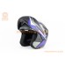 Шолом модуляр з відкидним підборіддям, висувні окуляри F-158 S (55-56см), чорно-синій мат