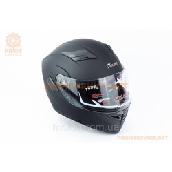 Шлем модуляр с откидным подбородком, выдвижные очки GLX-902 L (59-60см), чёрный мат Шлем модуляр с откидным подбородком, выдвижные очки GLX-902 L (59-60см), чёрный мат