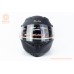 Шлем модуляр с откидным подбородком, выдвижные очки GLX-902 M (57-58см), чёрный мат