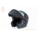 Шлем модуляр с откидным подбородком, выдвижные очки GLX-902 M (57-58см), чёрный мат
