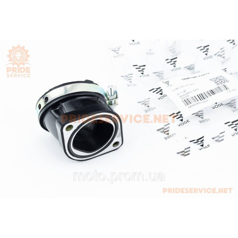 Loncin LX300-6H 300DS Патрубок карбюратора, (прогумований)