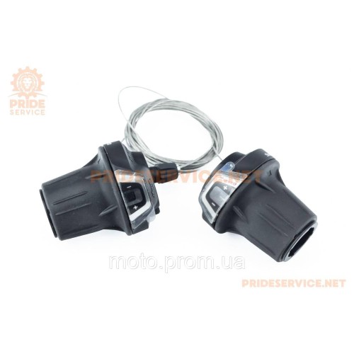 Переключатели (грипшифт) 3x7 скоростей, чёрные SL-RV300