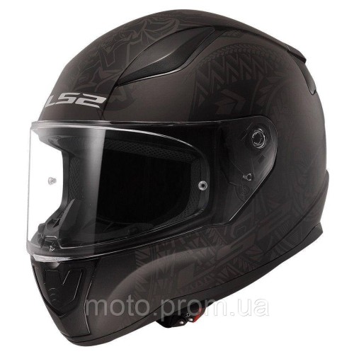 Мотошолом LS2 FF353 Rapid 2 Takaroa Matt Black 7C Grey L