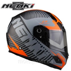 Шолом (інтеграл) Nenki FF-856, Matte Grey Orange (XL)