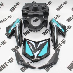 Обтічник фари у зборі, бірюзово-чорний Shineray XY200GY-6С Обтічник фари у зборі, бірюзово-чорний Shineray XY200GY-6С