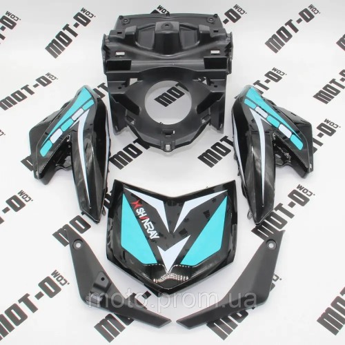 Обтічник фари у зборі, бірюзово-чорний Shineray XY200GY-6С