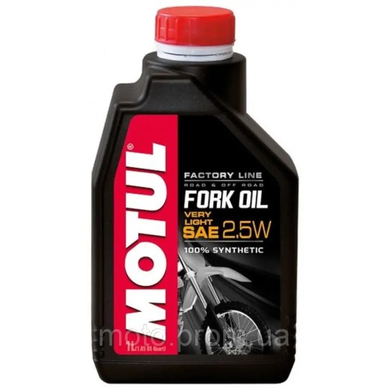 Олива Motul Fork Oil Very Light Factory Line SAE 2,5W (1L) 100% Синтетична (Гідравлічна олива для амортизаторів)
