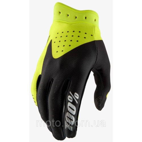 Перчатки 100% iTRACK Glove [Fluo Yellow], M (9)