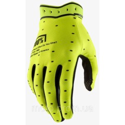 Перчатки 100% RIDEFIT Glove [Fluo Yellow], L (10)
