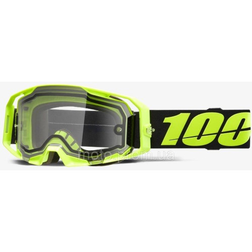 Окуляри 100% ARMATIC Enduro Goggle [Neon Yellow], Dual Clear Lens