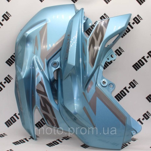 Пластик баку бок. пер., (л+п) (без декору), синій Lifan LF250-3R