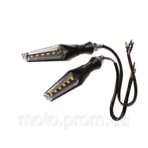 Повороты черные WM LED, белый габарит AM1471