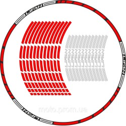 Наклейка на обод колеса Lifan Red White