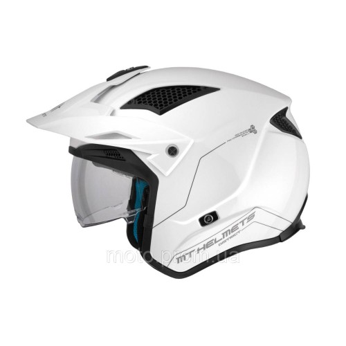 Мотошолом MT DISTRICT SV S Solid A0 White S