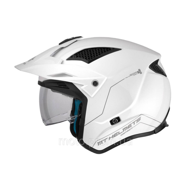 Мотошолом MT DISTRICT SV S Solid A0 White S
