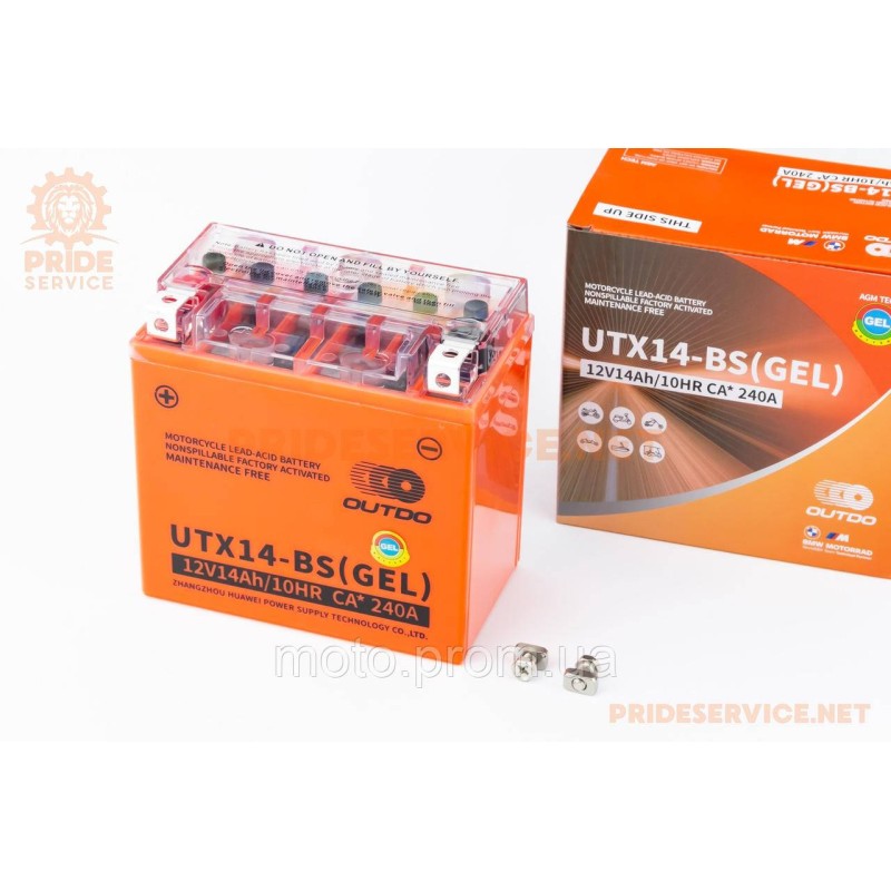 Акумулятор 12V14Аh UTX14-BS GEL (L150*W85*H145мм)