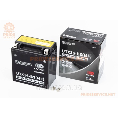 Акумулятор 12V14Аh UTX16-BS(MF) кислотний (L150*W87*H161мм)