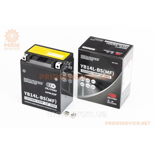 Акумулятор 12V14Аh YB14L-BS(MF) кислотний (L132*W88*H163мм)