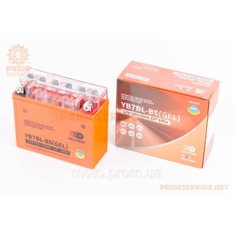 Акумулятор 12V7Ah YB7BL-BS GEL (L145*W60*H130мм)