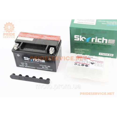 Аккумулятор 12V7Ah YTX7A-BS кислотный (L150*W85*H90мм)