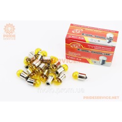 Лампа поворотника BA15S (з цоколем), жовта 12V/10W G18, к-кт 20шт Лампа поворотника BA15S (з цоколем), жовта 12V/10W G18, к-кт 20шт