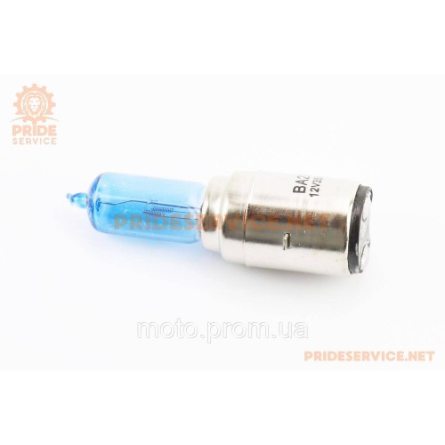 Лампа фари BA20D 12V 35/35W, синя