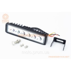 Фара додаткова світлодіодна вологозахисна-6 LED з кріпленням, прямокутна 150x37мм Фара додаткова світлодіодна вологозахисна-6 LED з кріпленням, прямокутна 150x37мм
