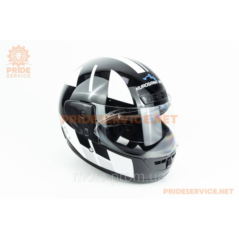 Шлем интеграл HF-101 M, чёрно-белый Q237-W