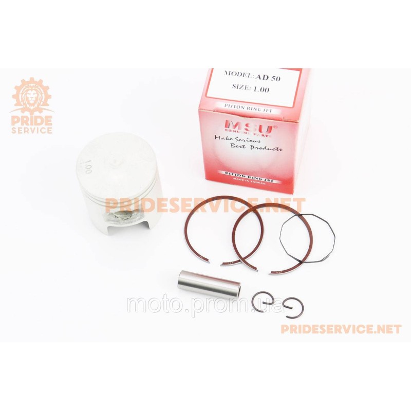 Поршень к-кт Suzuki AD50/LET'S 41мм+1,00 (палец 10мм), Тайвань