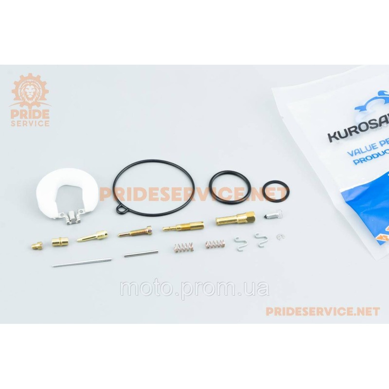 Ремонтный к-кт карбюратора 110cc, 16 деталей+поплавок