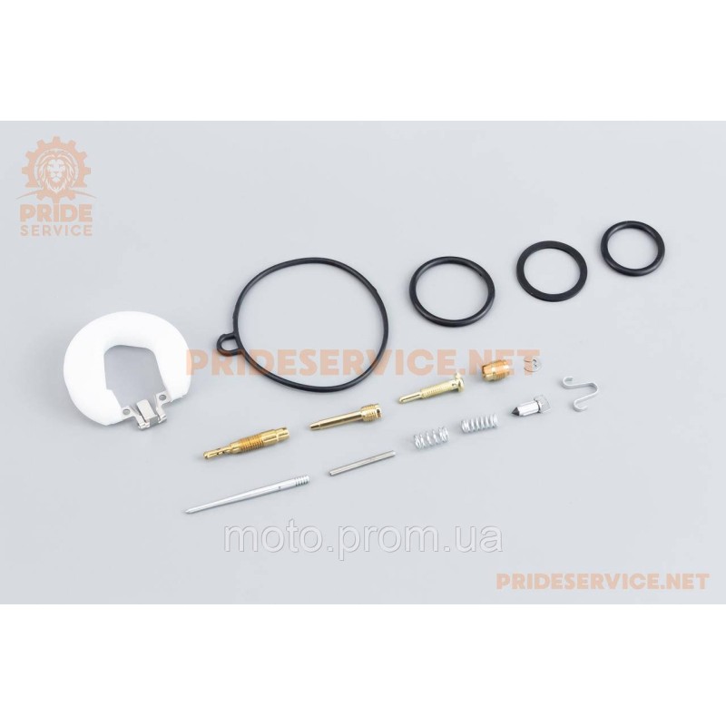 Ремонтный к-кт карбюратора 70cc, 15 деталей+поплавок (качественный)