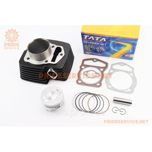 Цилиндр к-кт (цпг) CB250cc- 69мм (высота цилиндра 77/110мм) (палец 17мм), чёрный
