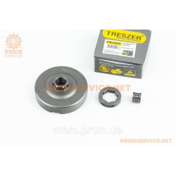 Тарелка сцепления + звезда 3/8-7 Husqvarna-365/371/372, JONSERED-CS2165/2171/2172 + подшипник
