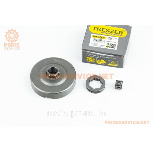 Тарілка зчеплення + зірка 3/8-7 Husqvarna-365/371/372, JONSERED-CS2165/2171/2172 + підшипник
