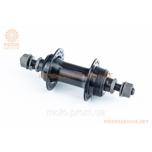 Втулка передня MTB 14Gx36H, Disk-brake (різьба), кріпл. гайка, чорна SF-A07F