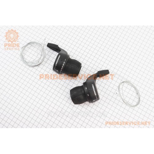 Переключатели (грипшифт) 3x7 скоростей, чёрные CR-SH100