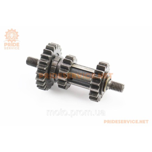 Вал вторинний КПП+шестерня Z-15+шестерня Z-18+шестерня Z-23