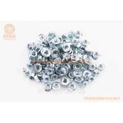 Гайка М8x1,25 фланц 8 цб зубч DIN6923, к-кт 100шт Гайка М8x1,25 фланц 8 цб зубч DIN6923, к-кт 100шт